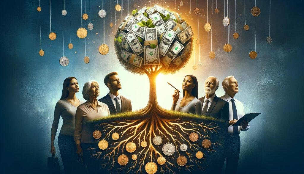 Visualizing life insurance policy transformation into financial growth through life settlements, highlighting empowerment.