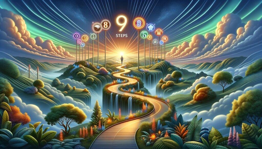 Banner for '9 Steps in the Life Insurance Selling Process' blog, showing a path with steps from need to finalizing.