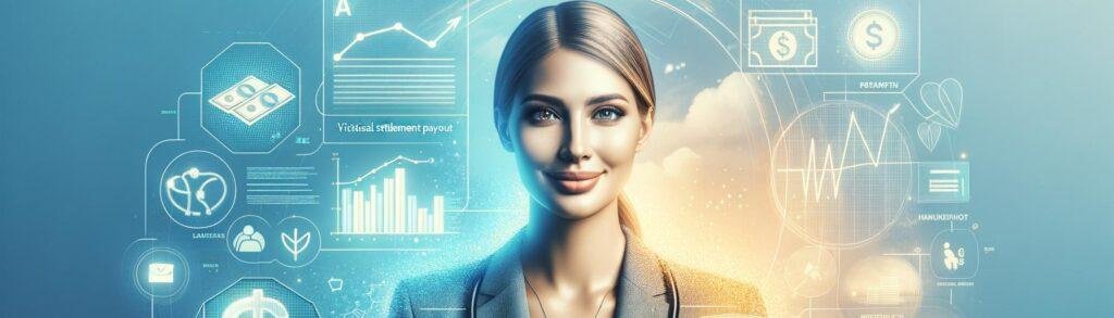 Banner image showing a smiling financial advisor with financial and medical icons, representing maximizing viatical settlemen